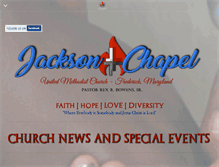 Tablet Screenshot of jacksonchapelumc.org